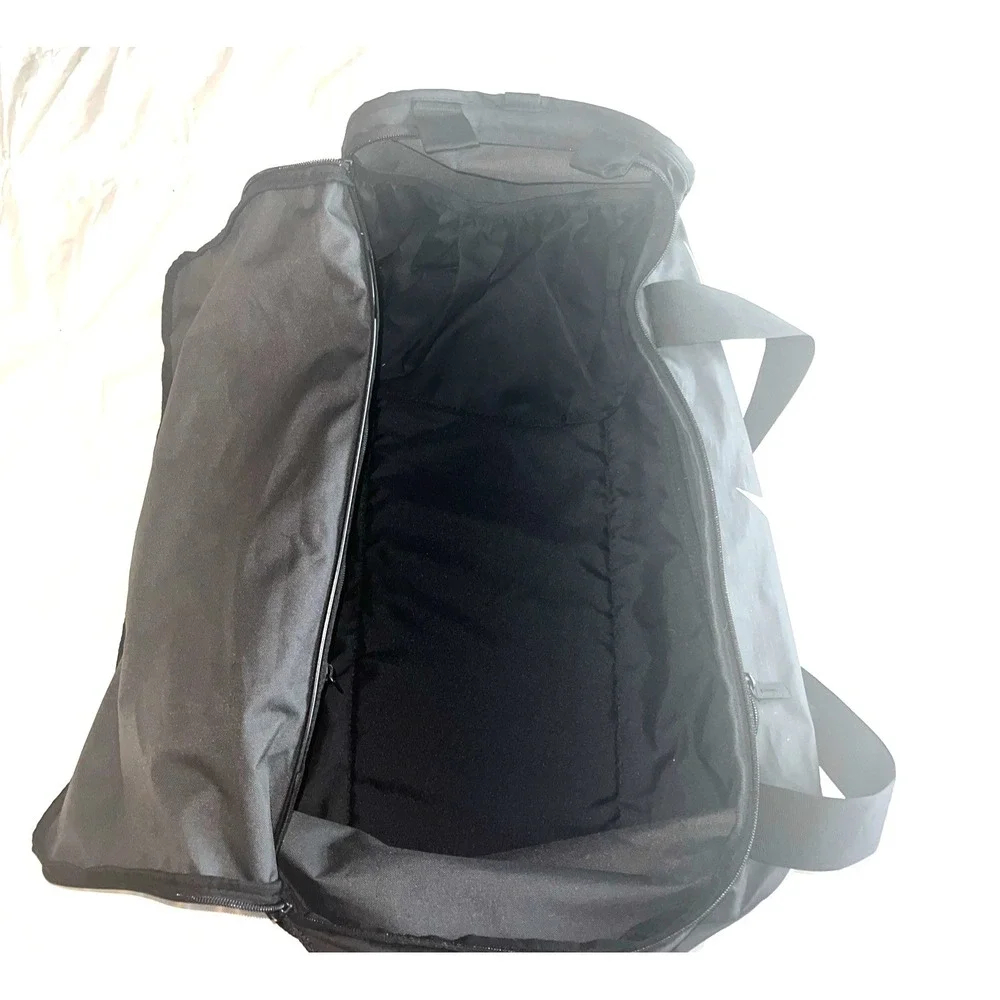 NIKE Training Duffel Bag Black Swoosh 21 x 12 x11 Mulitple Pockets Dual Handles